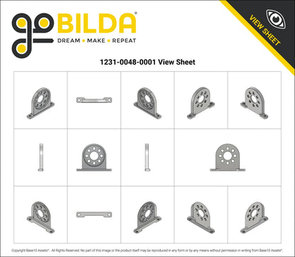 1231 Series 1-Side, 2-Post Pattern Mount (48-1)