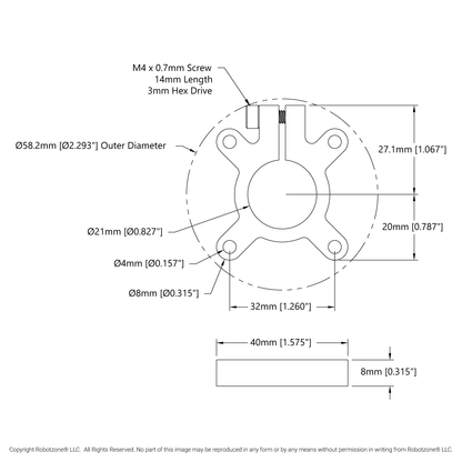 1305 Series Thru-Hole Clamping Hub
