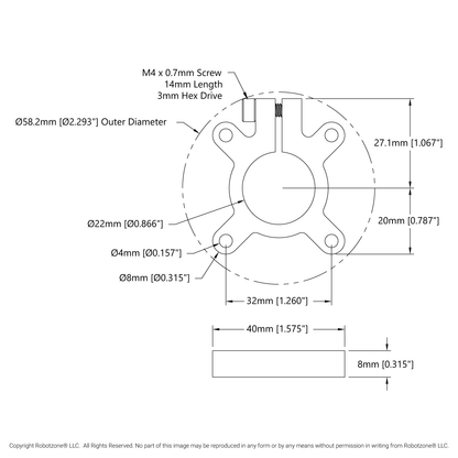 1305 Series Thru-Hole Clamping Hub
