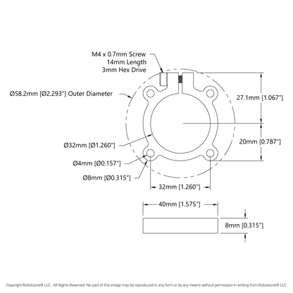 1305 Series Thru-Hole Clamping Hub