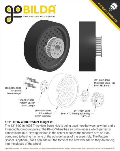 1311 Series Thru-Hole Sonic Hub