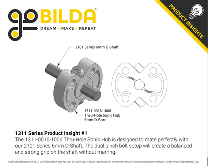 1311 Series Thru-Hole Sonic Hub