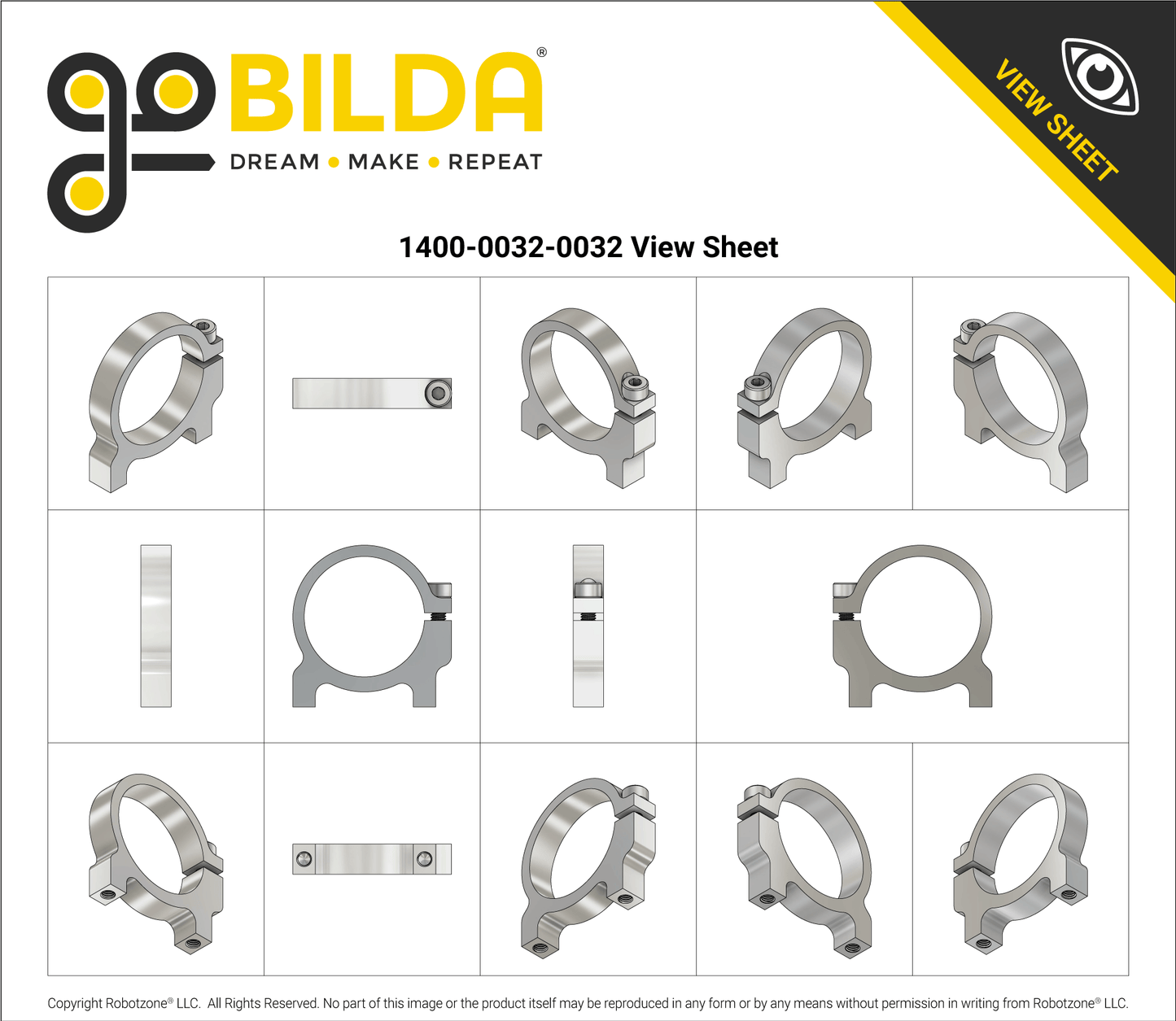 1400 Series 1-Side, 2-Post Clamping Mount