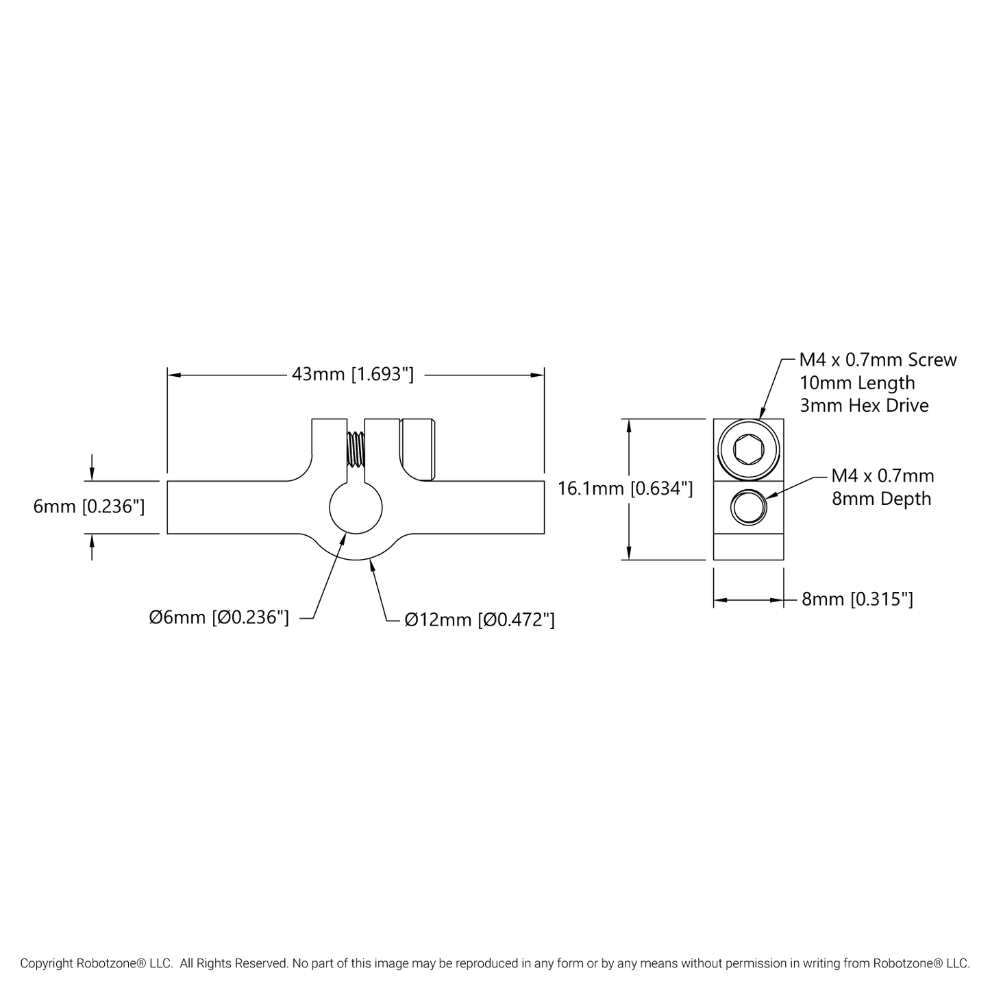 2-Side, 1-Post Clamping Mount