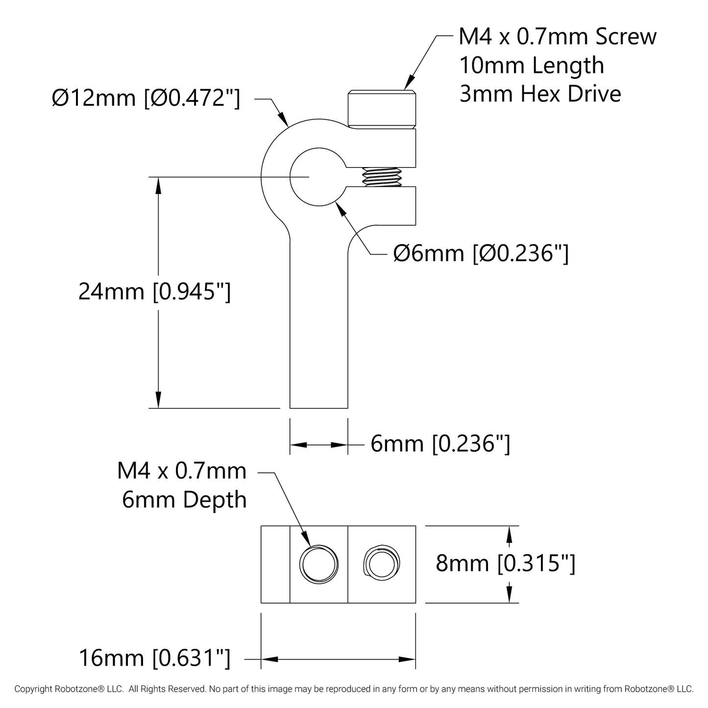 1403 Series 1-Side, 1-Post Clamping Mount