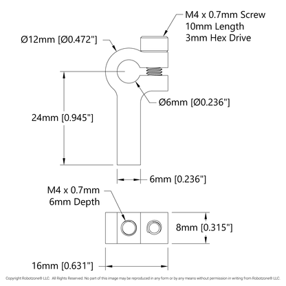 1403 Series 1-Side, 1-Post Clamping Mount