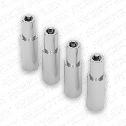 1503 Series M4 x 0.7mm Shoulder Standoff (6-8mm OD, 10-19mm Length) - 4 Pack