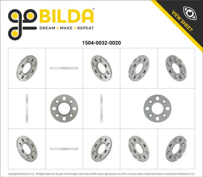 1504 Series 32mm OD Pattern Spacer