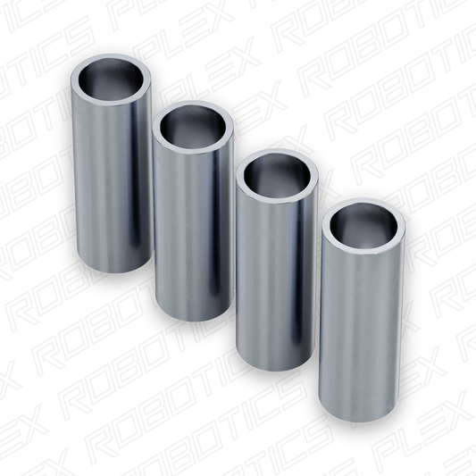 12mm ID Steel Spacer (15mm OD, 43mm Length) - 4 Pack