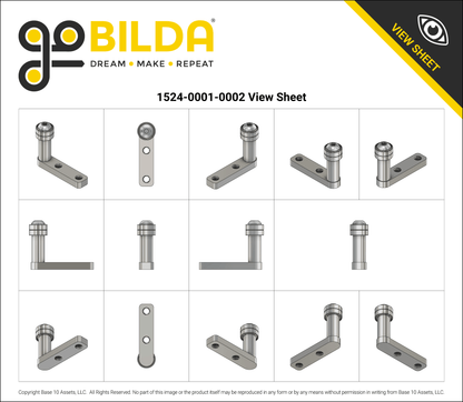 Ball-Bearing Idler Arm (for 2mm Pitch GT2, 6mm Width Belt)