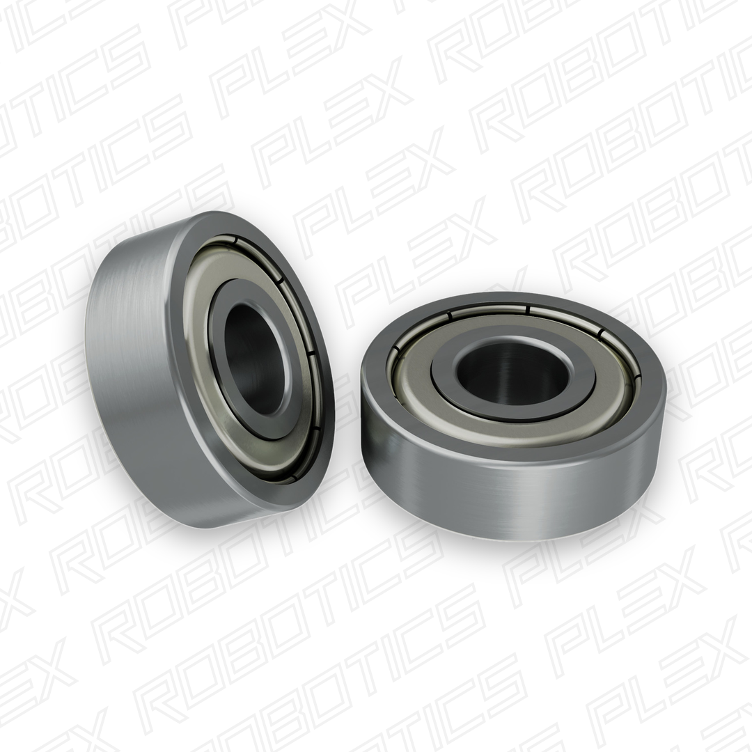 1600 Series Non-Flanged Ball Bearing (8mm ID x 22mm OD, 7mm Thickness) - 2 Pack