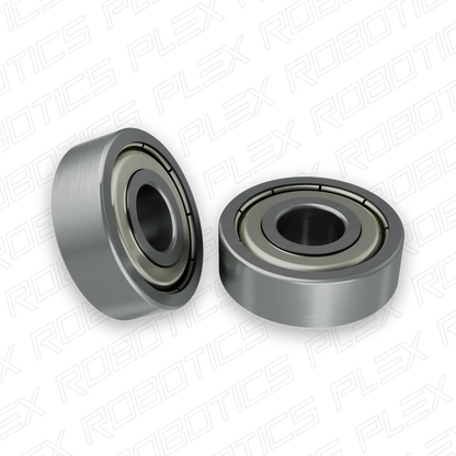 1600 Series Non-Flanged Ball Bearing (8mm ID x 22mm OD, 7mm Thickness) - 2 Pack