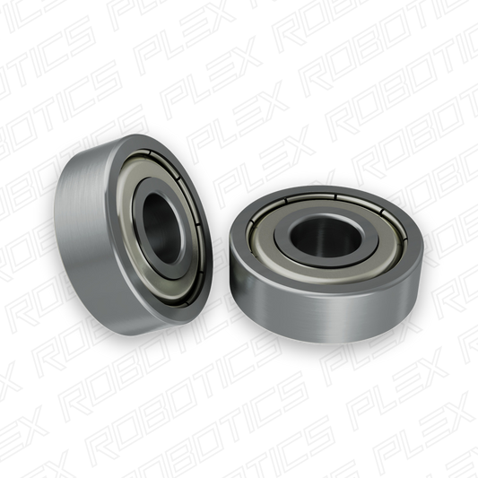 1600 Series Non-Flanged Ball Bearing (8mm ID x 22mm OD, 7mm Thickness) - 2 Pack