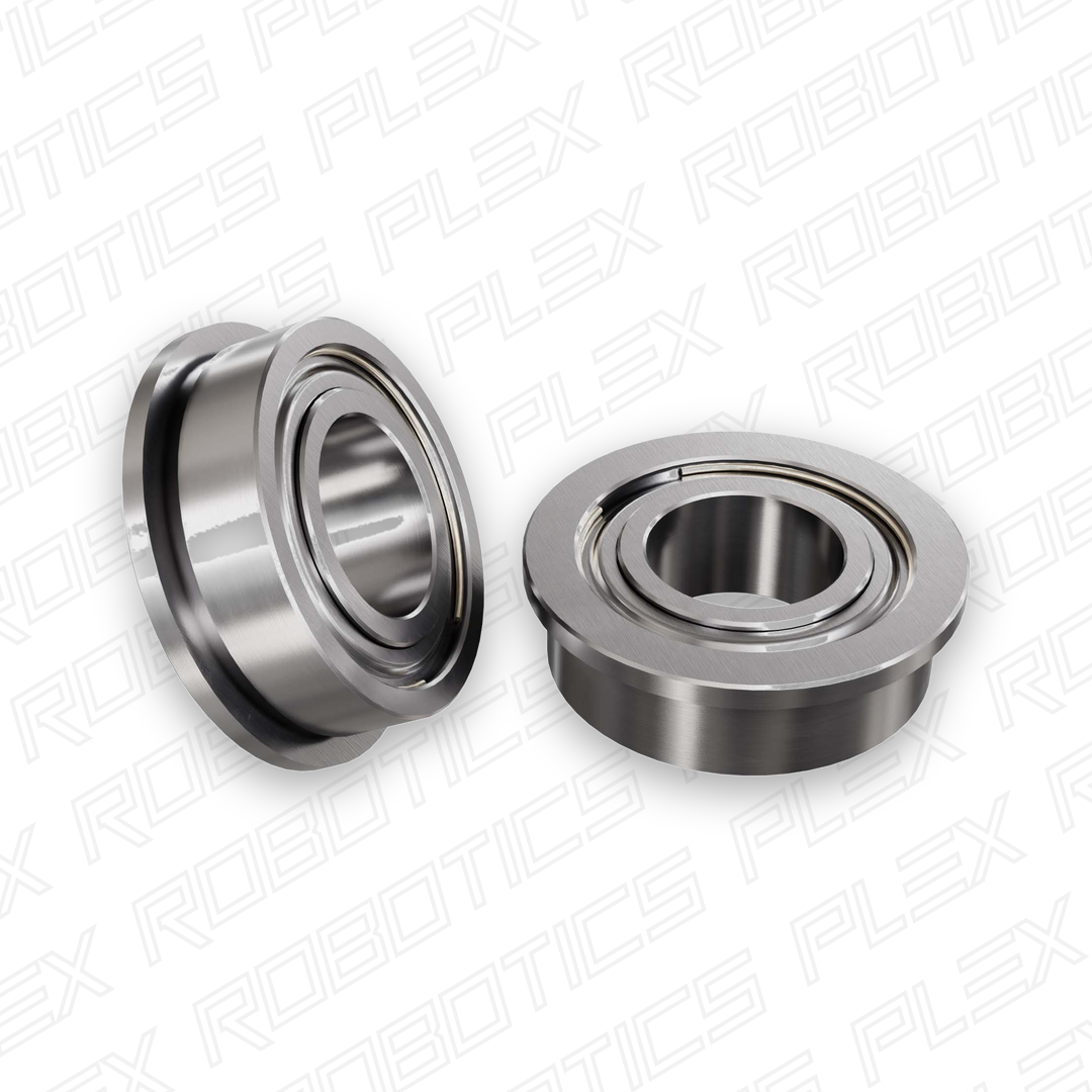 6mm ID Flanged Ball Bearing (12mm OD, 4mm Thickness) - 2 Pack