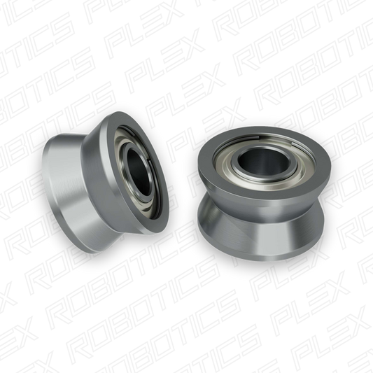 1609 Series V-Groove Bearing (4mm ID x 10.5mm OD, 6mm Thickness) - 2 Pack