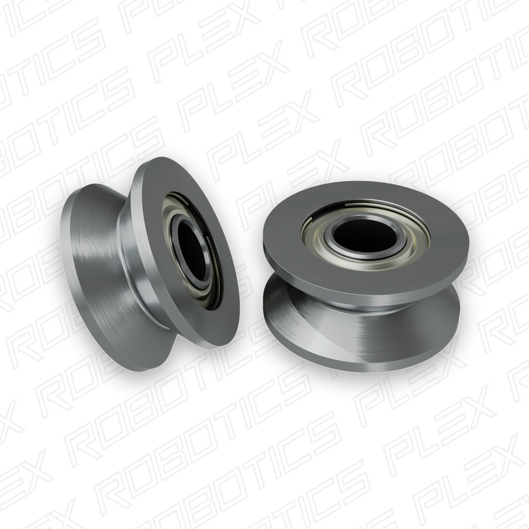 1609 Series V-Groove Bearing (4mm ID x 13mm OD, 6mm Thickness) - 2 Pack
