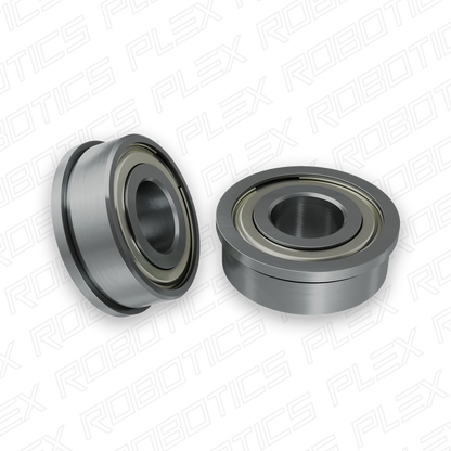1611 Series Flanged Ball Bearing (6mm ID x 14mm OD, 5mm Thickness) - 2 Pack