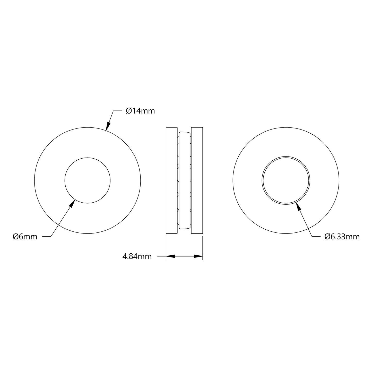 1613 Series Thrust Ball Bearing
