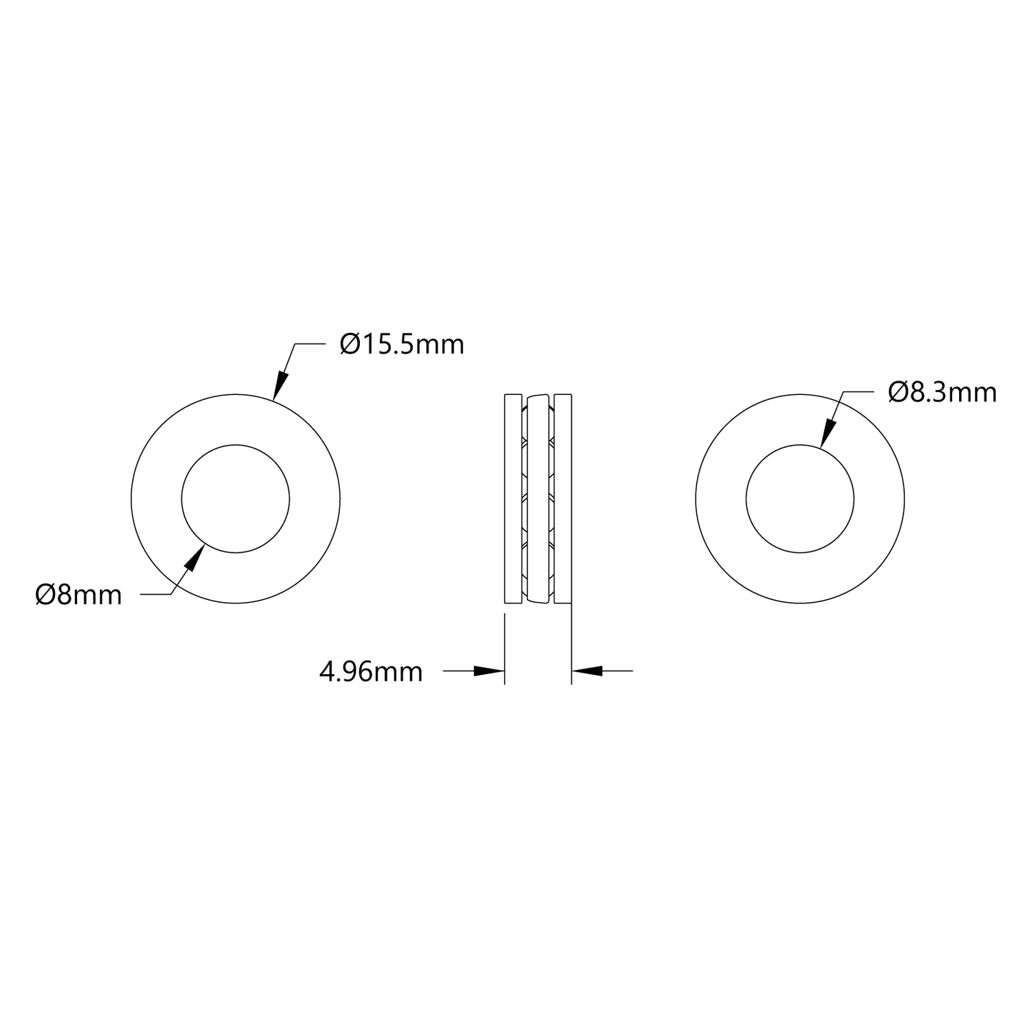 1613 Series Thrust Ball Bearing