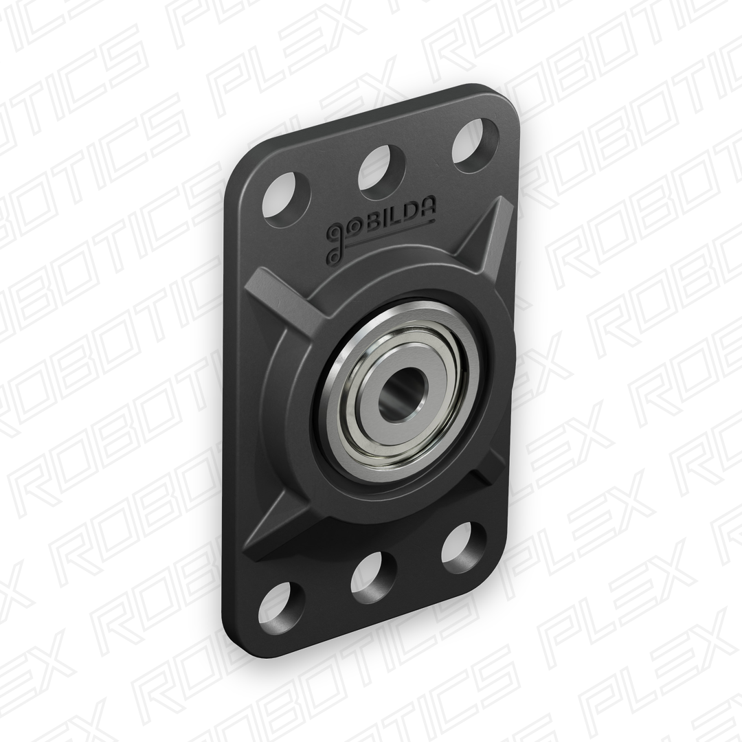 4mm Bore Flat Pillow Block (16mm x 32mm Mounting Pattern) - 2 Pack