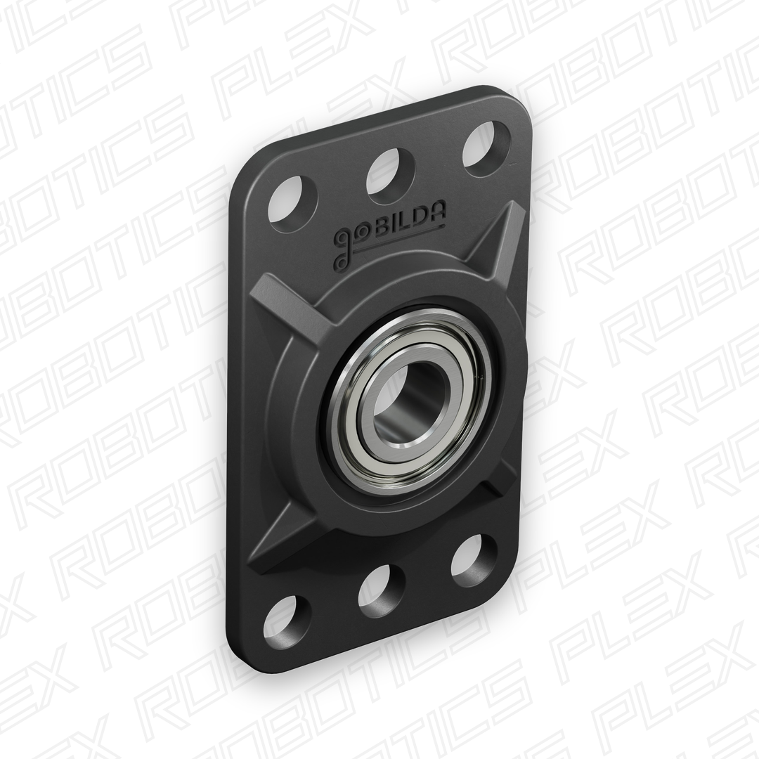 6mm Bore Flat Pillow Block (16mm x 32mm Mounting Pattern) - 2 Pack