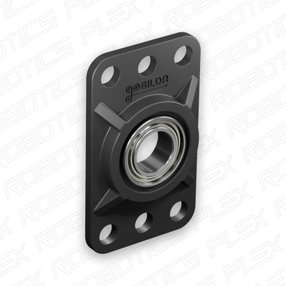 8mm Bore Flat Pillow Block (16mm x 32mm Mounting Pattern) - 2 Pack