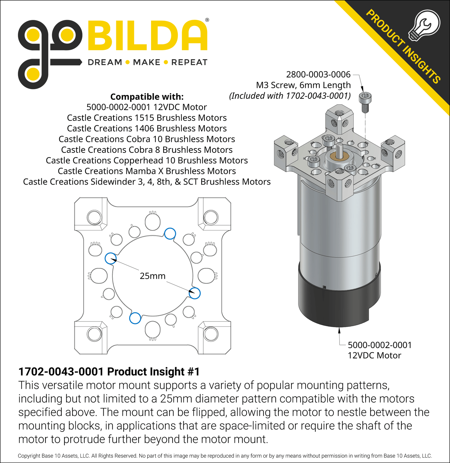1702 Series Quad Block Motor Mount (43-1)