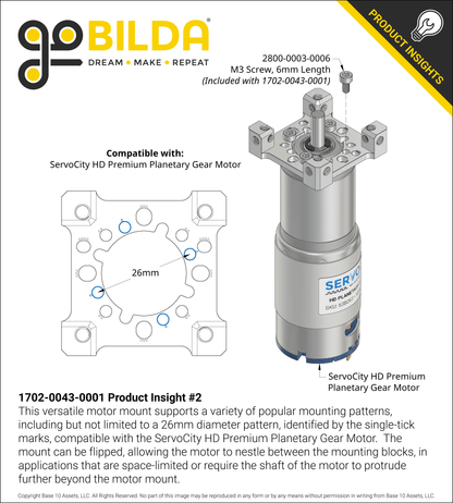 1702 Series Quad Block Motor Mount (43-1)
