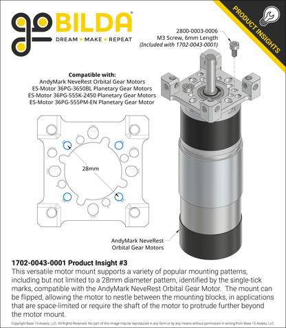1702 Series Quad Block Motor Mount (43-1)