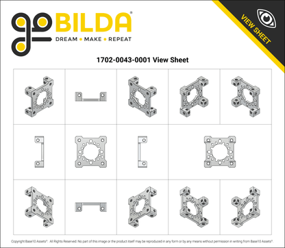 1702 Series Quad Block Motor Mount (43-1)