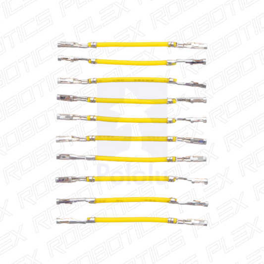 Pololu Wires with Pre-Crimped Terminals 10-Pack F-F 1" Yellow