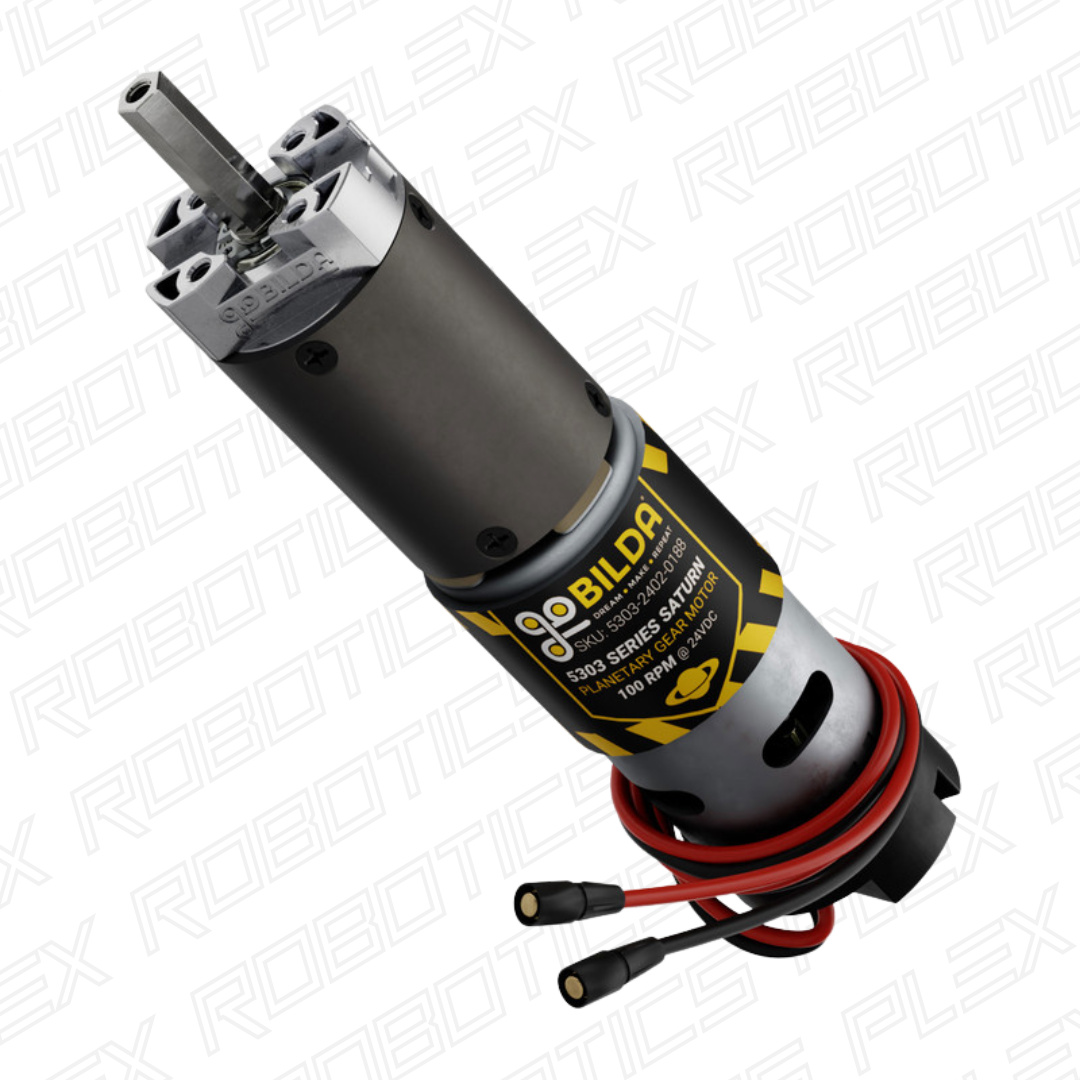5303 Series Saturn Planetary Gear Motor (24mm Length 8mm REX™ Shaft, 3.3 - 5V Encoder)