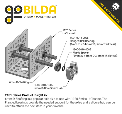 Stainless Steel D-Shafting - 6mm Diameter
