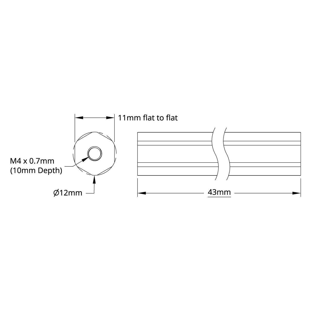 12mm Aluminum REX™ Shafting