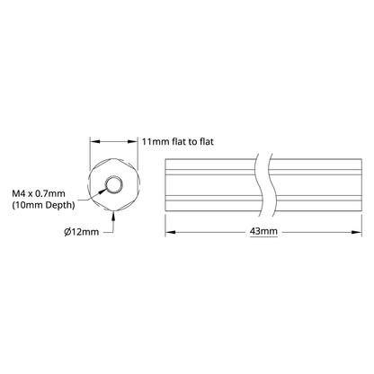 12mm Aluminum REX™ Shafting