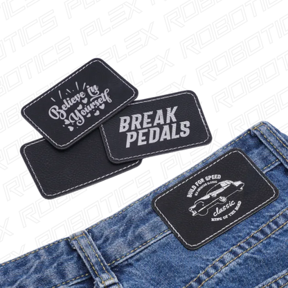 Bambu Rectangular PU Iron-on Patch (10pcs)