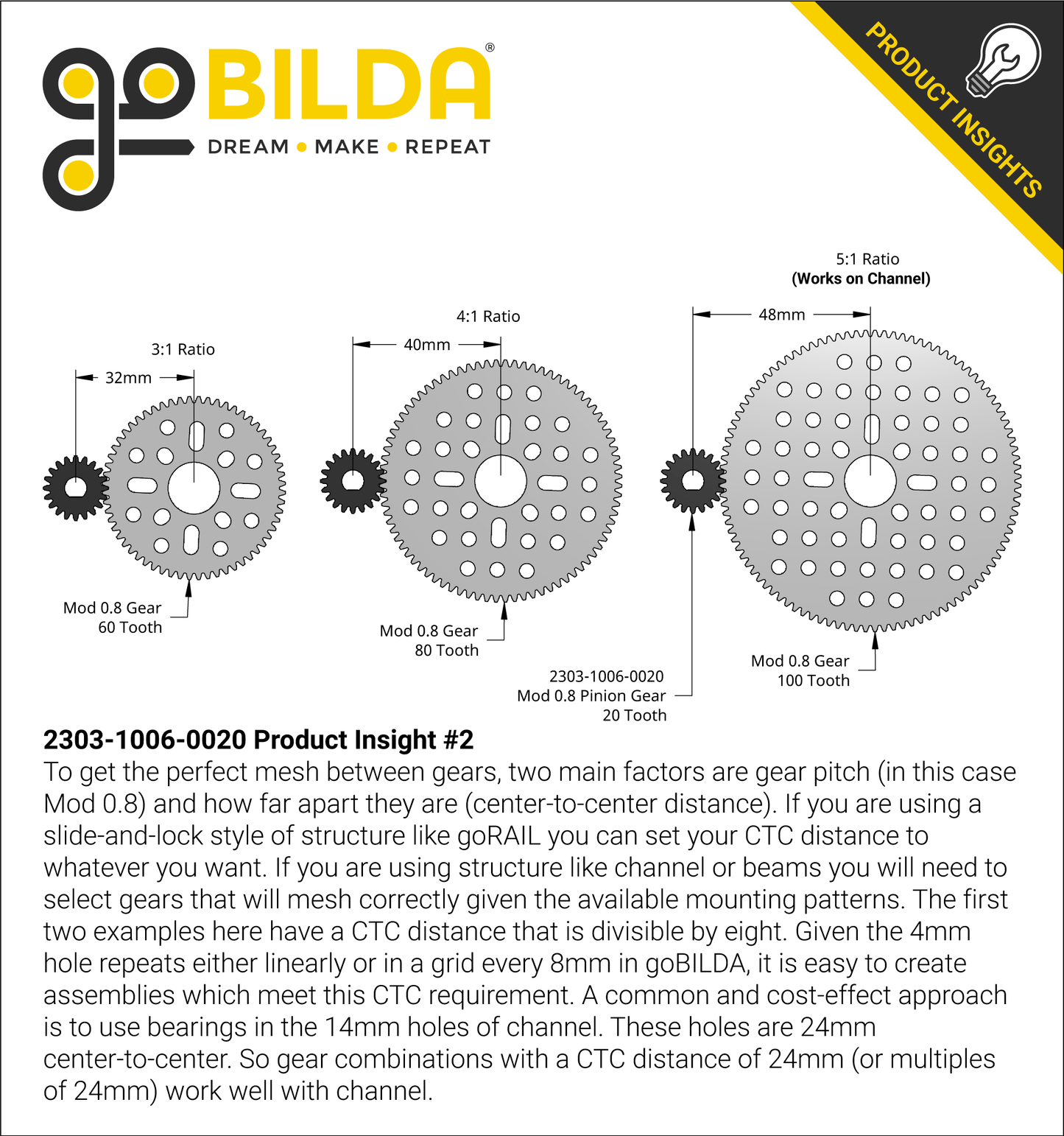 2303 Series Steel, MOD 0.8 Pinion Gear (6mm D-Bore)