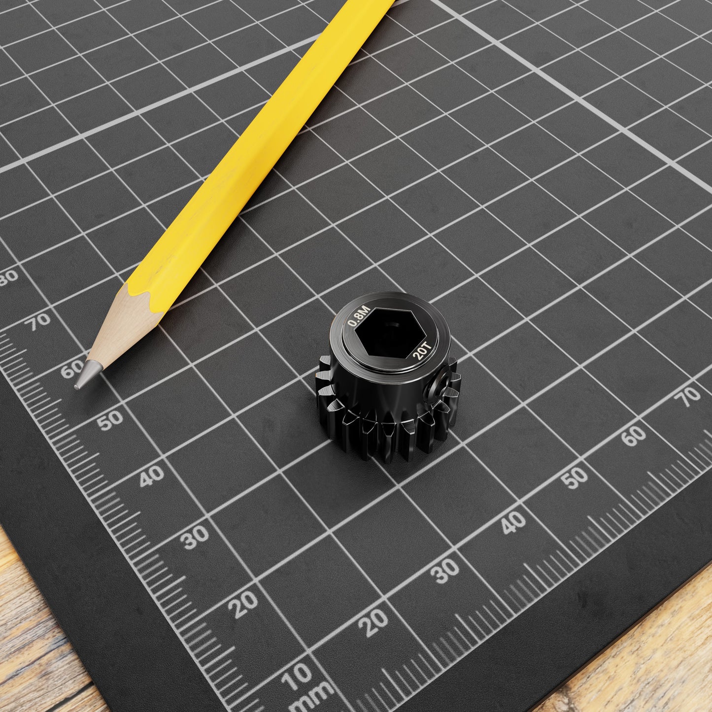 2303 Series Steel, MOD 0.8 Pinion Gear (8mm REX™ Bore)