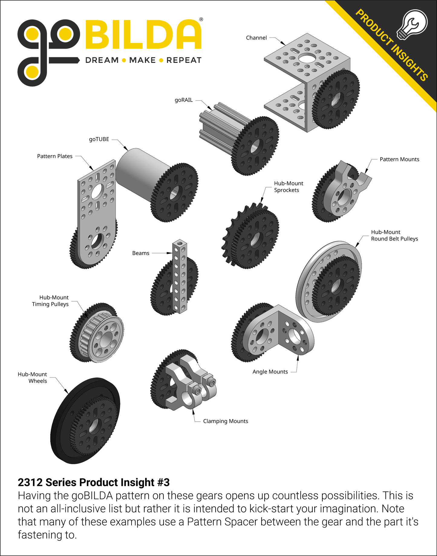 14mm Bore Hub-Mount Gear (MOD 0.8, 4mm Thick Acetal)