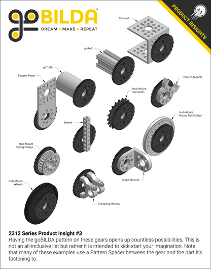 14mm Bore Hub-Mount Gear (MOD 0.8, 4mm Thick Acetal)