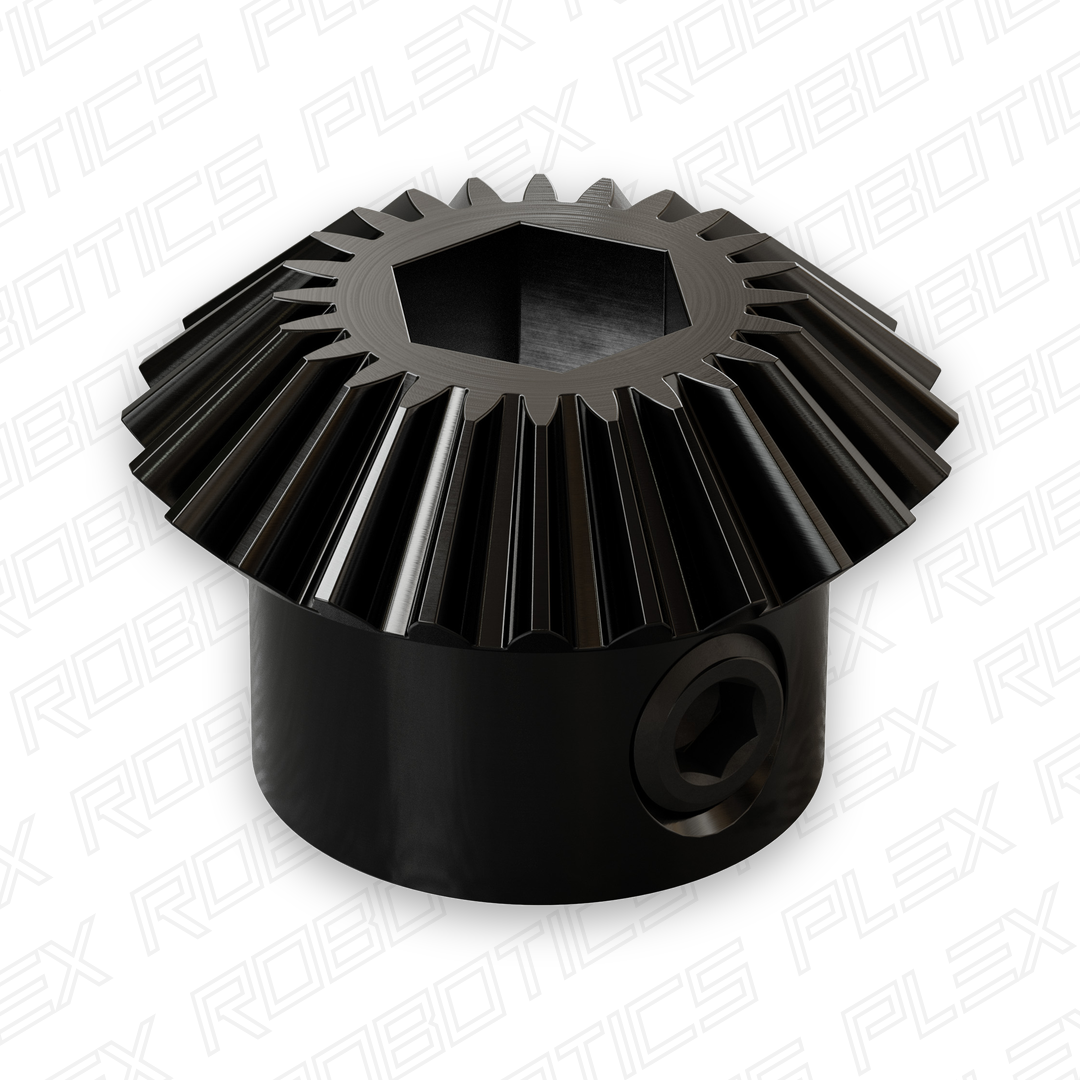2317 Series MOD 0.8 Steel Miter Gear (Set-Screw, 8mm REX™ Bore, 24 Tooth)