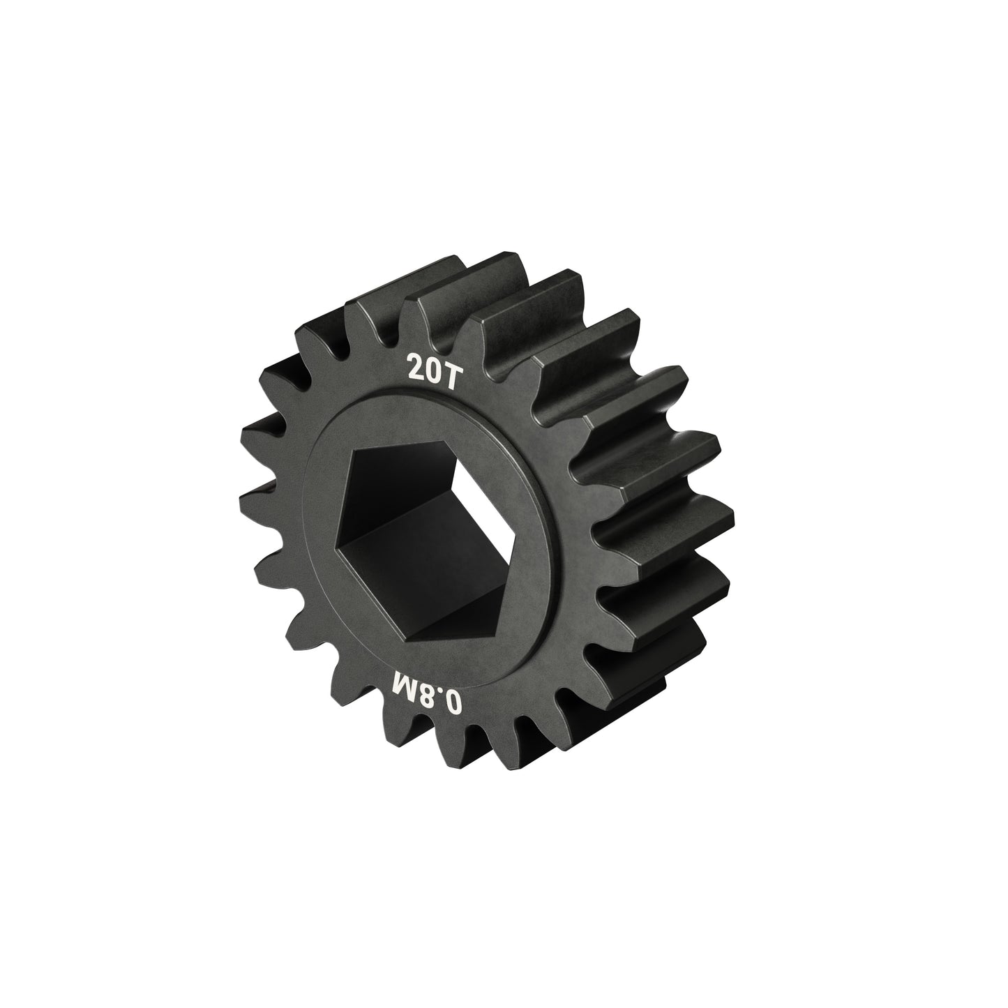 Slip-Fit Steel Pinion Gear (8mm REX® Bore, MOD 0.8, 20T)