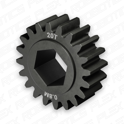 Slip-Fit Steel Pinion Gear (8mm REX® Bore, MOD 0.8, 20T)