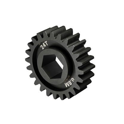 Slip-Fit Steel Pinion Gear (8mm REX® Bore, MOD 0.8, 24T)