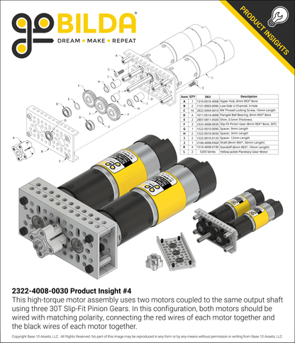 Slip-Fit Steel Pinion Gear (8mm REX® Bore, MOD 0.8, 30T)