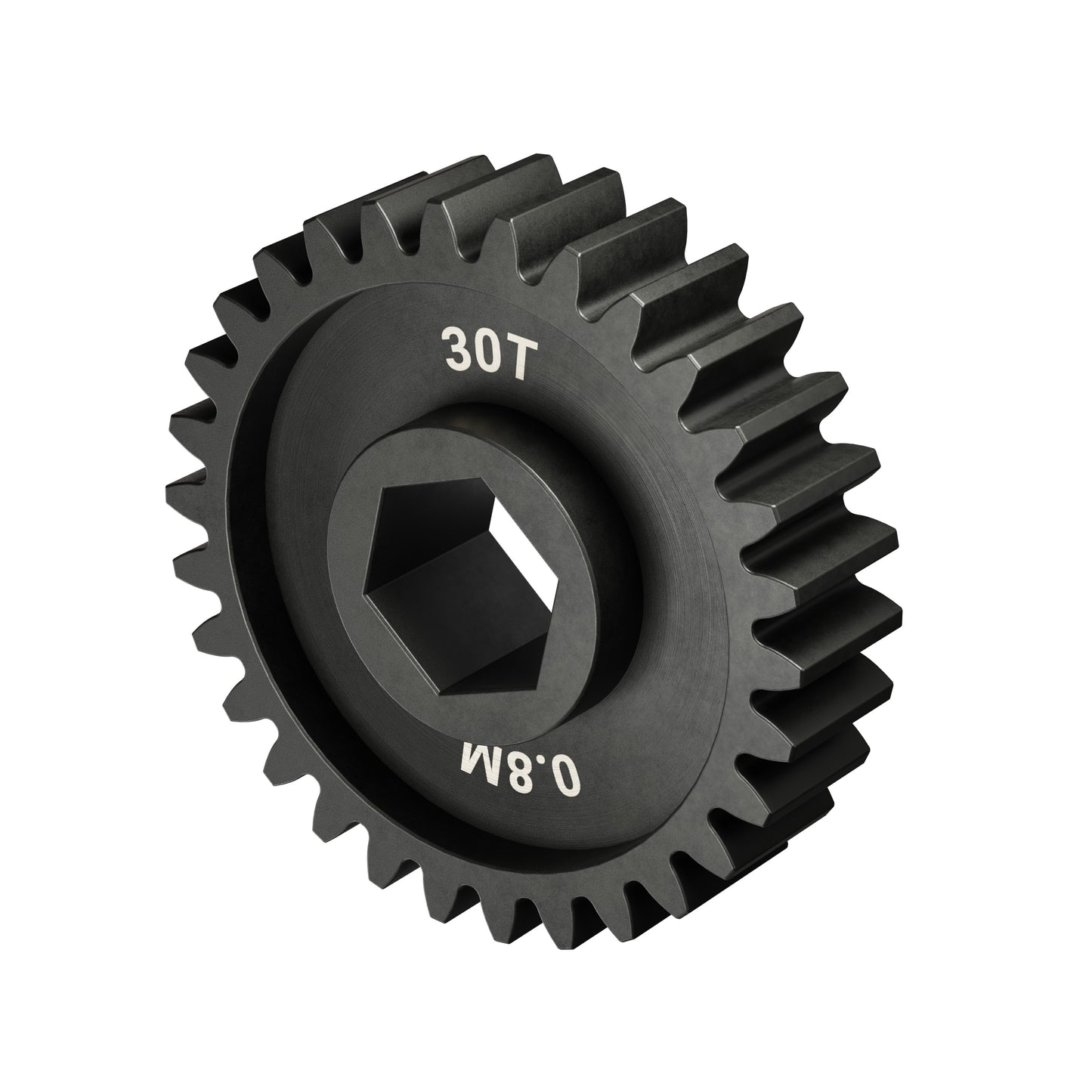 Slip-Fit Steel Pinion Gear (8mm REX® Bore, MOD 0.8, 30T)