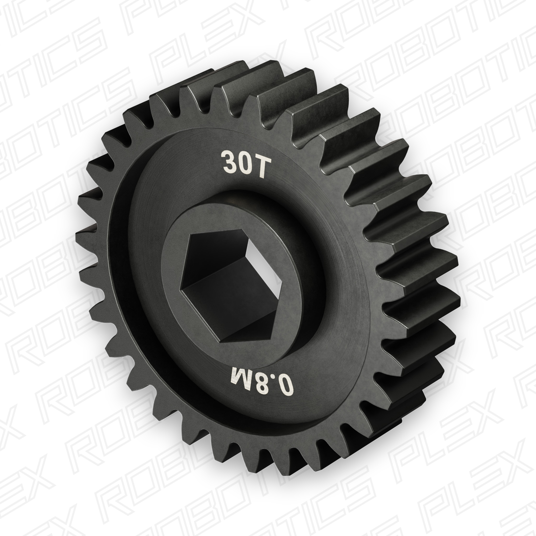 Slip-Fit Steel Pinion Gear (8mm REX® Bore, MOD 0.8, 30T)