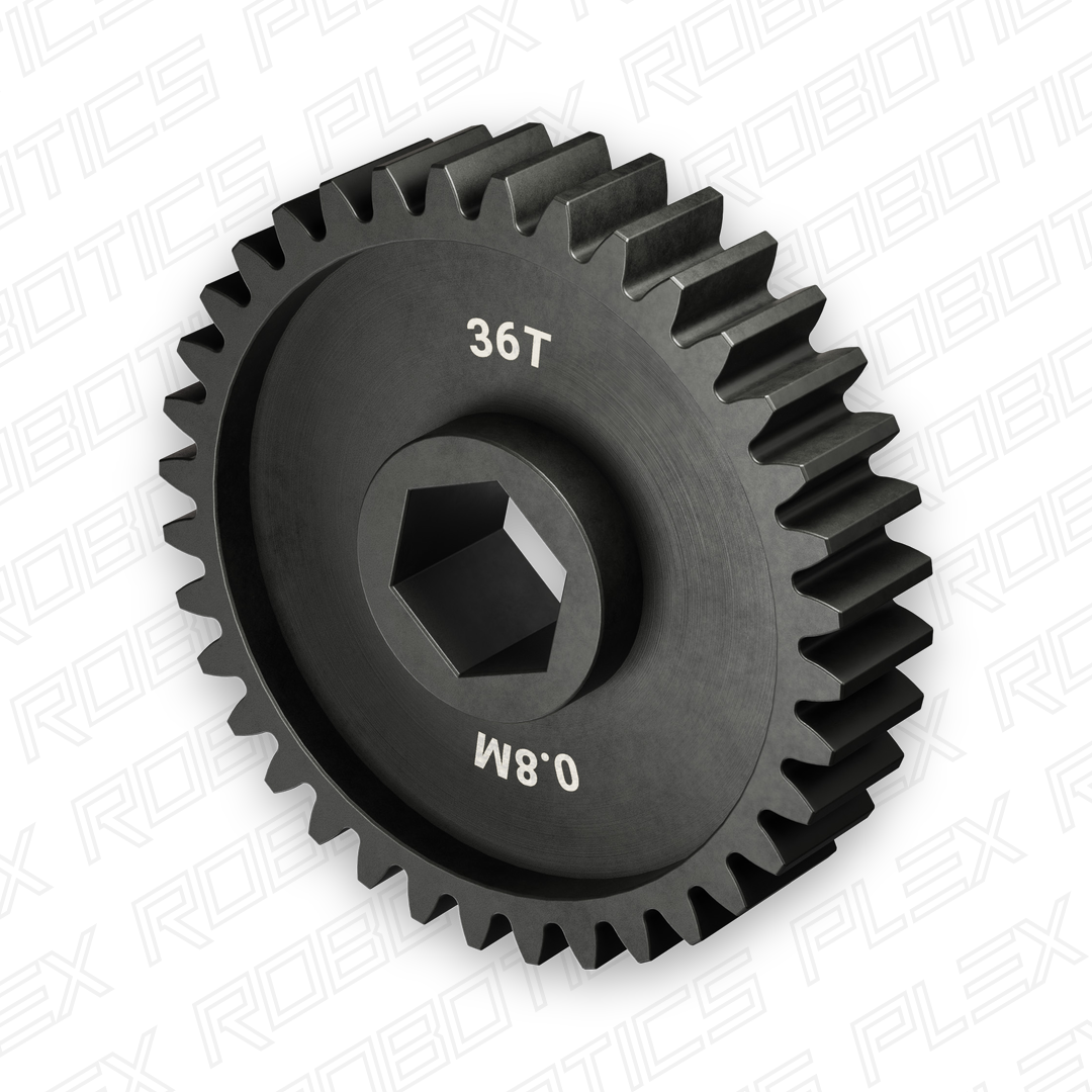 Slip-Fit Steel Pinion Gear (8mm REX® Bore, MOD 0.8, 36T)