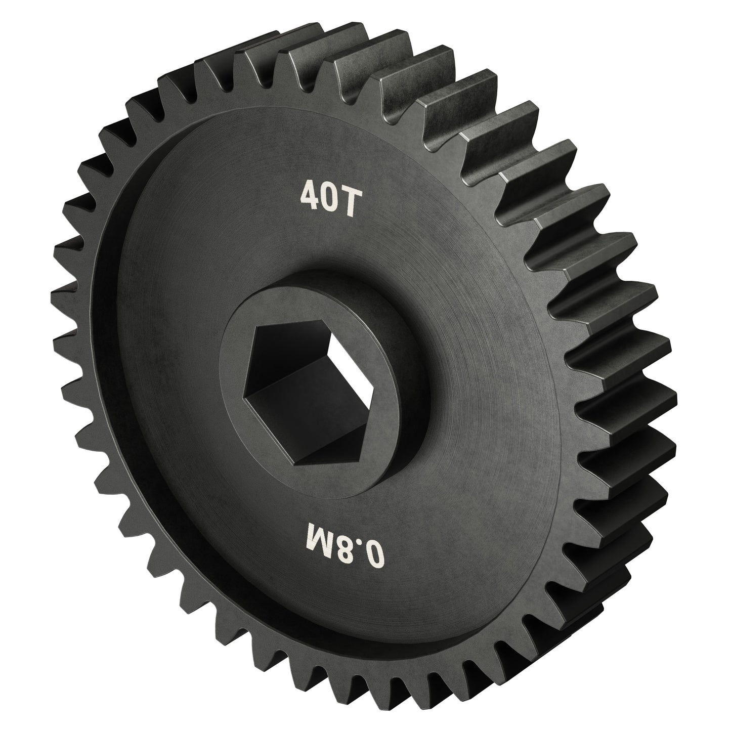 Slip-Fit Steel Pinion Gear (8mm REX® Bore, MOD 0.8, 40T)