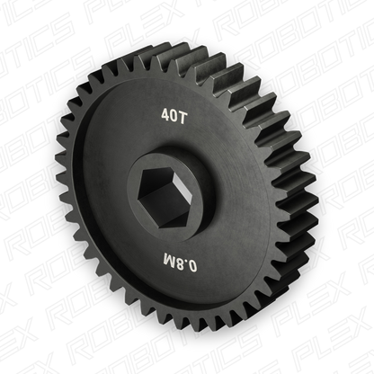 Slip-Fit Steel Pinion Gear (8mm REX® Bore, MOD 0.8, 40T)